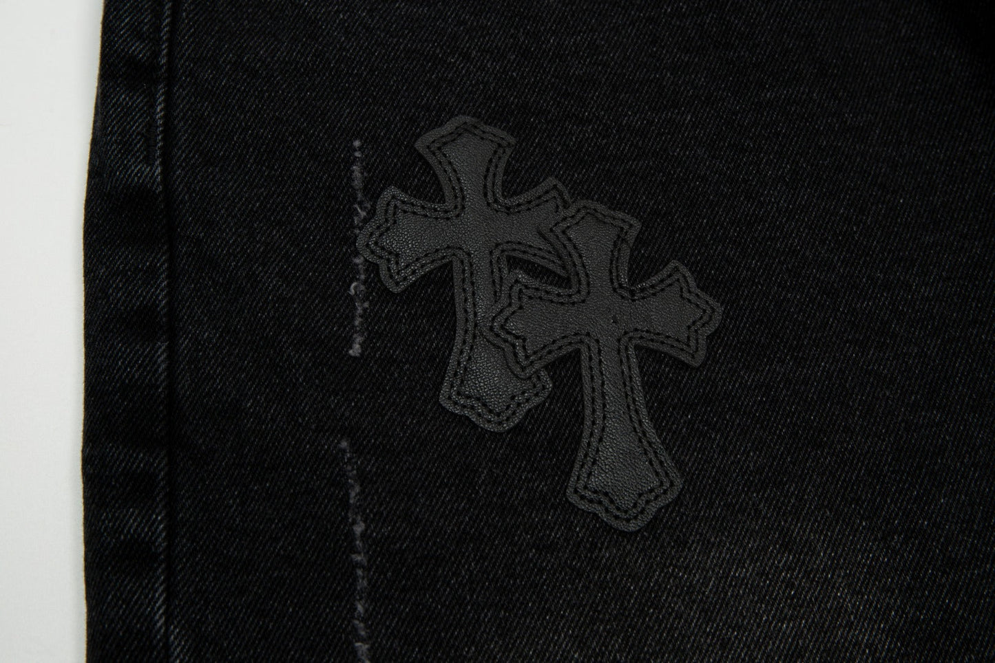 CHROME Hearts Cross Patch Jorts Shorts - Black Unisex Streetwear Limited Edition