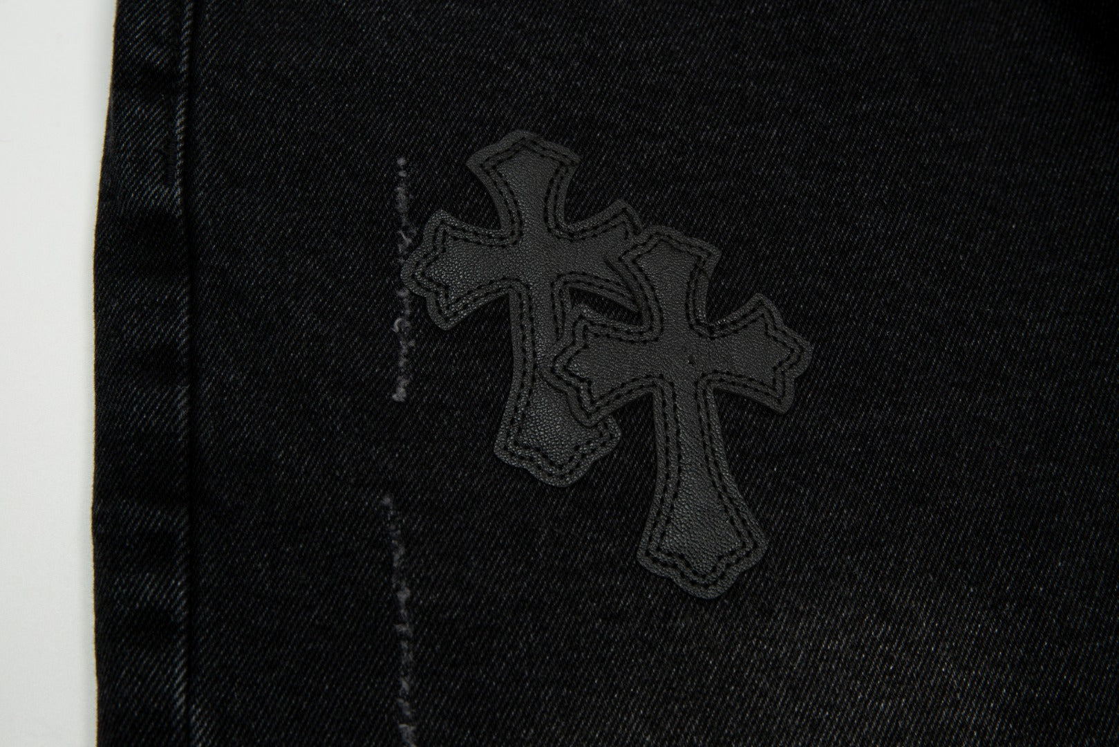 CHROME Hearts Cross Patch Jorts Shorts - Black Unisex Streetwear Limited Edition