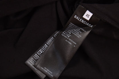 Camiseta negra Balenciaga con logo desgastado