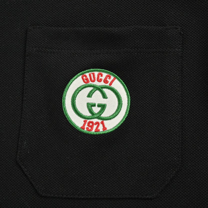 Gucci Stripe Sleeve Polo Shirt - Black Unisex Streetwear Limited Edition - <span>This Gucci polo shirt features a sleek black color with the iconic green and red
