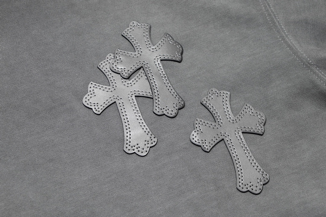 CHROME HEARTS CROSS PATCH T-SHIRT WASHED GREY - outsole - replica sneakers