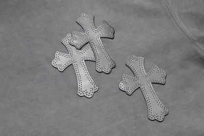 CHROME HEARTS CROSS PATCH T-SHIRT WASHED GREY - outsole - replica sneakers