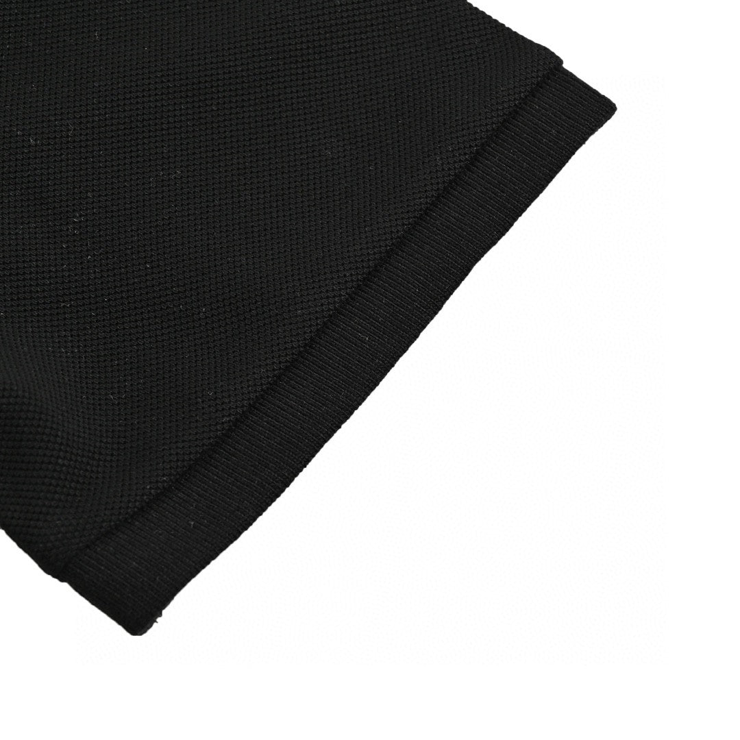 Gucci Flame Logo Polo Shirt - Black Unisex Streetwear Limited Edition - <span>This Gucci polo shirt features a sleek black design with distinctive elements. It includes a