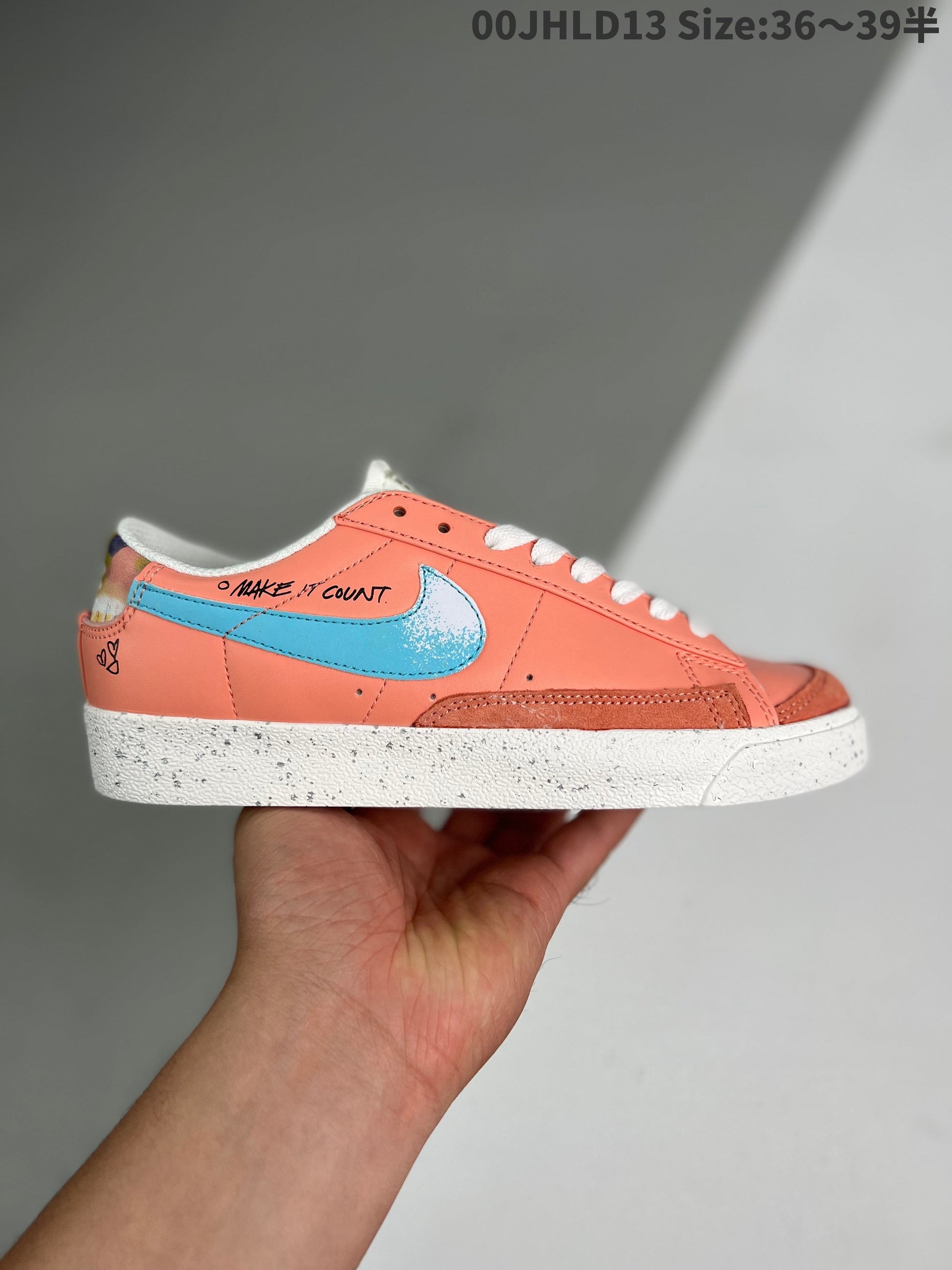 Nike Blazer Low'1977 Swoosh - Red Unisex Streetwear Limited Edition - The Nike Blazer Low '1977 Swoosh' in pink with playful graffiti designs adds a vibrant