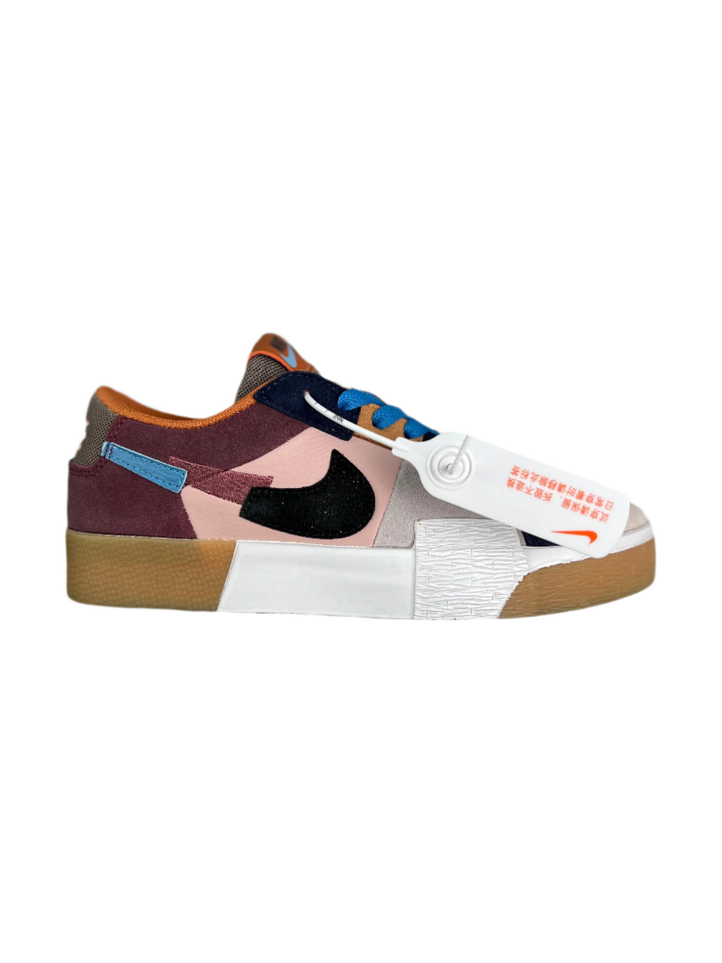 Nike Blazer Sb Zoom Prm'cashmere Mosaic' - Red Unisex Streetwear Limited Edition - The Nike Blazer SB Zoom PRM 'Cashmere Mosaic' in pink and beige offers a sophisticated