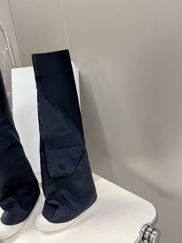 Rick Owens Black Over-the-Knee Boots - insole - replica sneakers