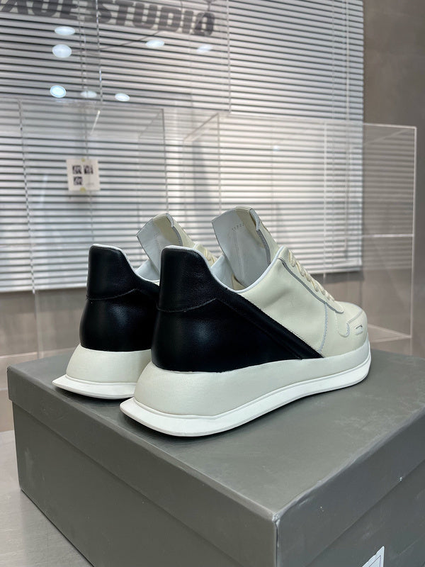 Two-Tone Black Accent Sneakers - box - replica sneakers