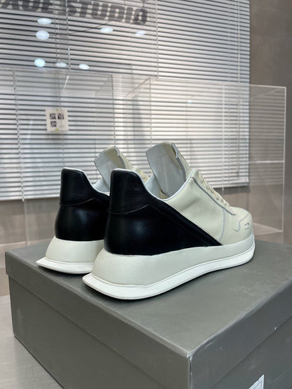 Two-Tone Black Accent Sneakers - box - replica sneakers