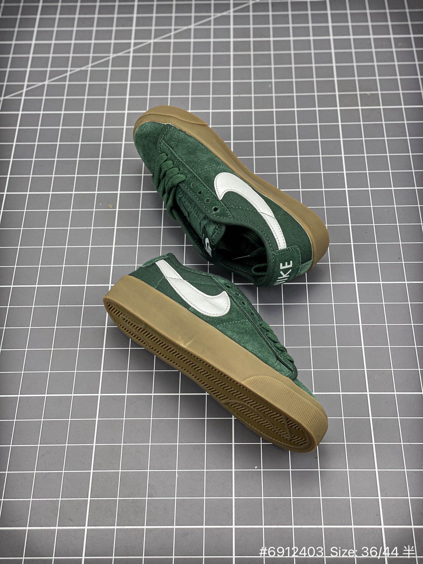 The Nike Blazer Low Pro Gt - White Unisex Streetwear Limited Edition - The Nike Blazer Low Pro GT Leather Gum Sole in White and Green is a
