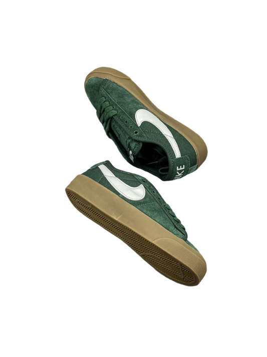 The Nike Blazer Low Pro Gt - White Unisex Streetwear Limited Edition - The Nike Blazer Low Pro GT Leather Gum Sole in White and Green is a