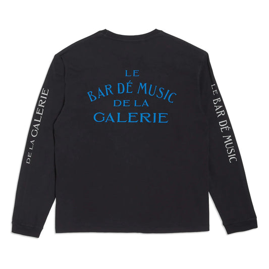 GALLERY Dept Le Bar Music De La Lerie Longsleeve Tee T-Shirt - Black Unisex Streetwear Limited Edition - **Gallery Dept. 'Le Bar D | Music De La Galerie' Long Sleeve Tee: Detailed Product Description