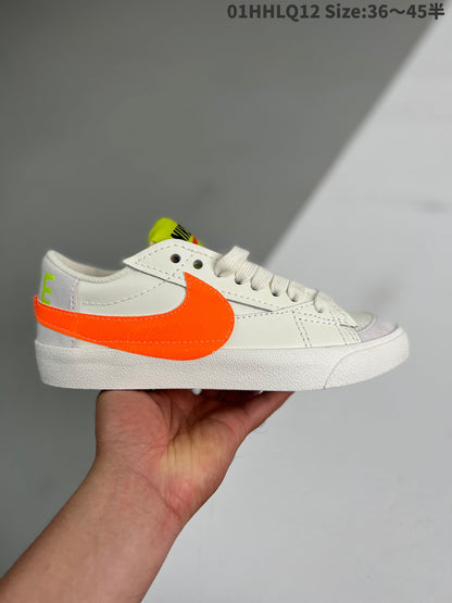 Nike Blazer Low'1977 Jumbo - White Unisex Streetwear Limited Edition - The Nike Blazer Low '1977 Jumbo Citrus brings a vibrant twist to a retro classic