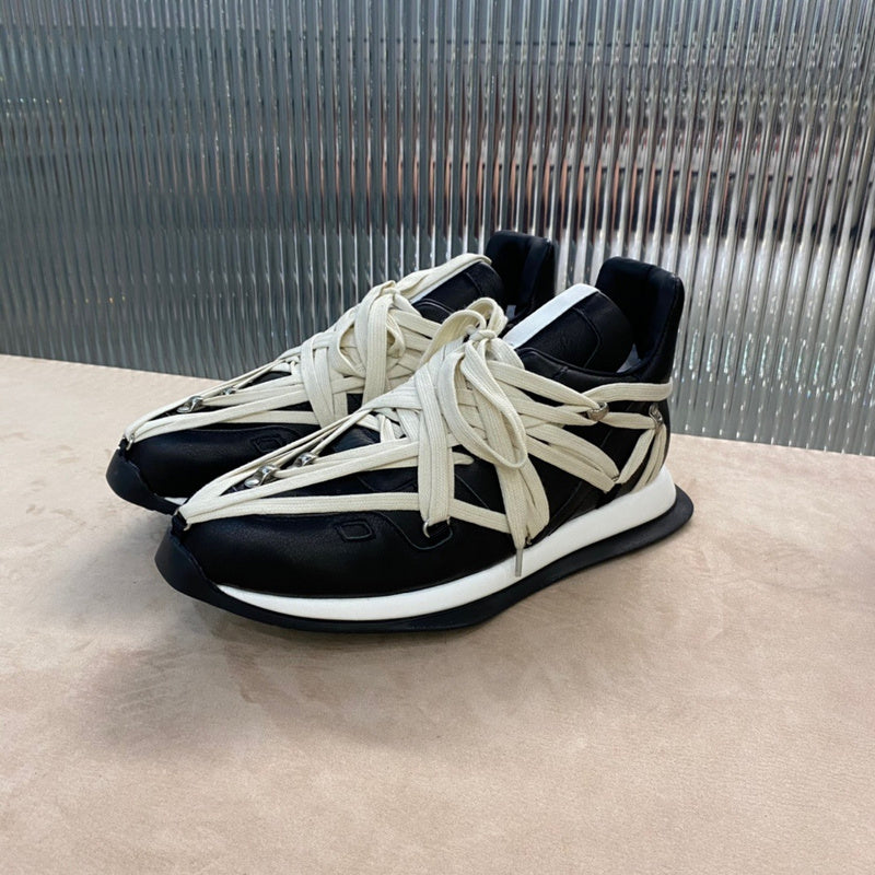 Contemporary Wrap-lace Sneakers - Black Unisex Streetwear Limited Edition - **Contemporary Wrap-Lace Sneakers** Discover the perfect fusion of modern design and unparalleled comfort with these
