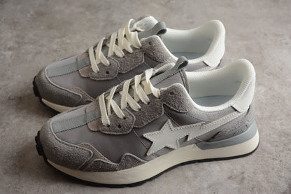 BAPE Sta Runner Sneakers In Grey And - White Unisex Streetwear Limited Edition - **BAPE STA Runner Sneakers in Grey and White** Introducing the BAPE STA Runner Sneakers in
