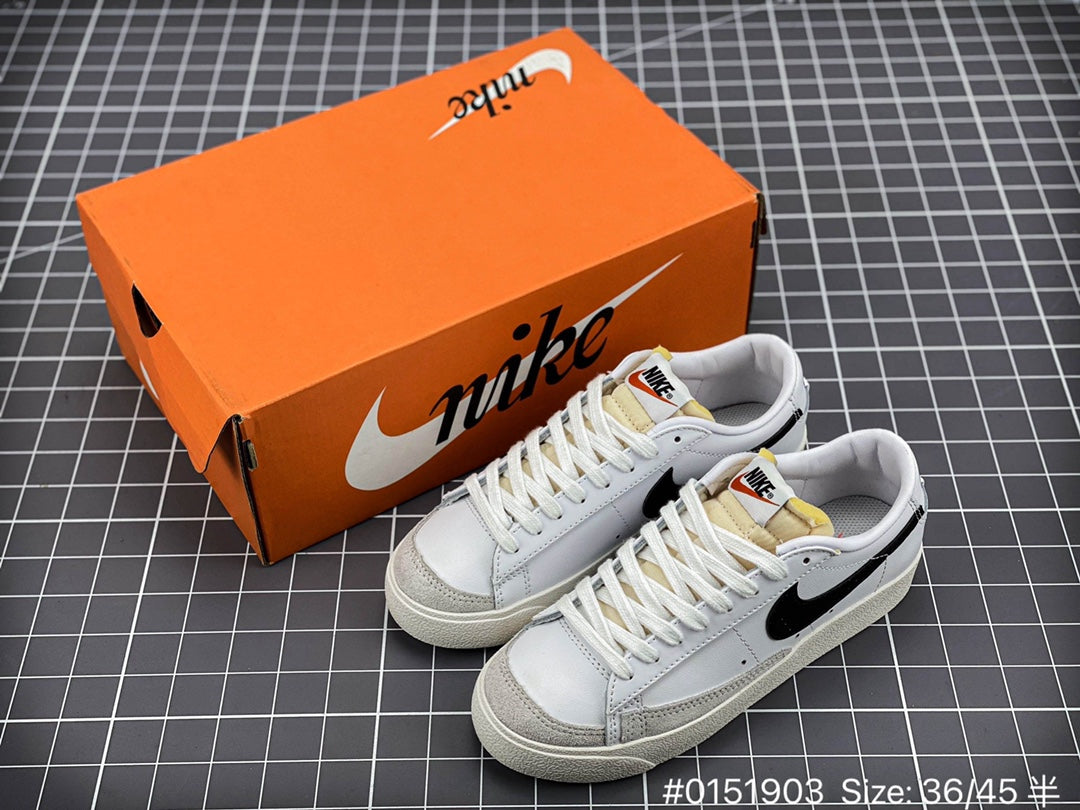 Nike Blazer Low'1977 Vintage - White Unisex Streetwear Limited Edition - The Nike Blazer Low '1977 Vintage 'Off-White' is a sophisticated twist on the classic silhouette,