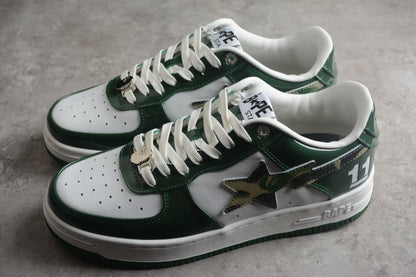 BAPE Sta #11 Low Top Sneakers - White Unisex Streetwear Limited Edition - Introducing the BAPE STA #11 Low Top Sneakers C a bold statement piece designed to