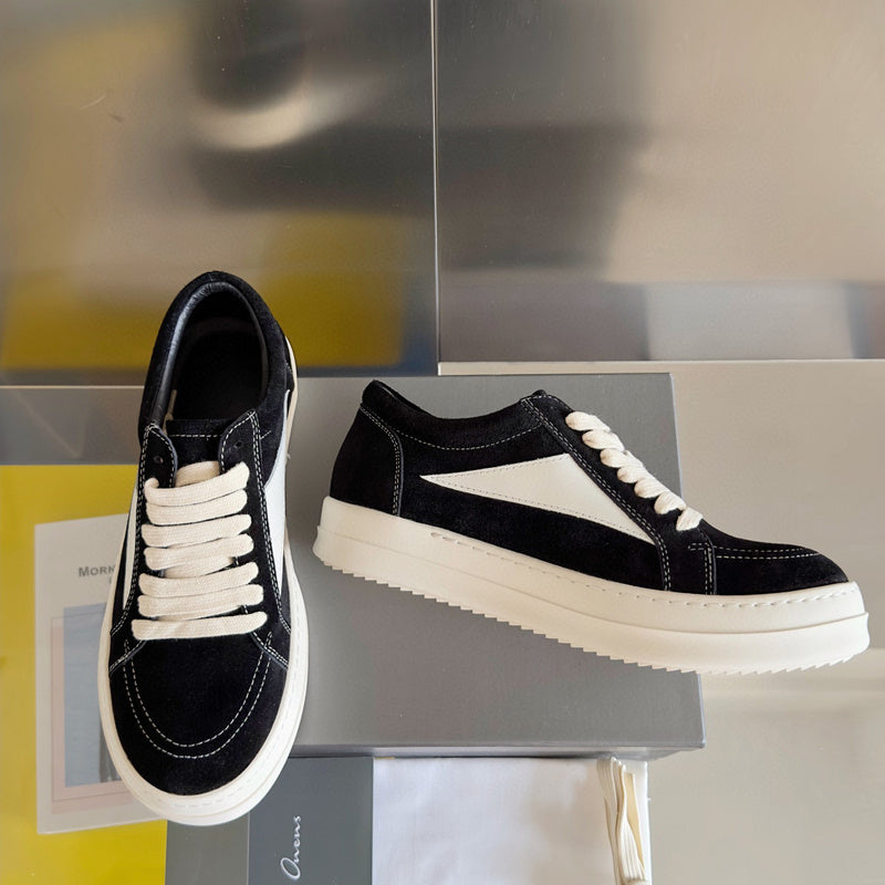 Rick Owens Suede Low-top Sneakers - Black Unisex Streetwear Limited Edition - **Rick Owens Black Suede Low-Top Sneakers: Modern Sophistication and Premium Craftsmanship** Introducing the Rick Owens