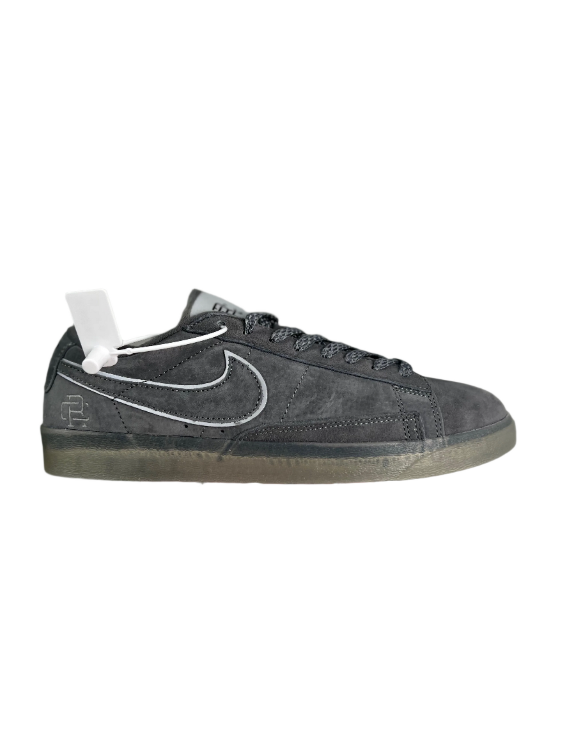 Nike Blazer Low - Reigning Champ2.0 - Red Unisex Streetwear Limited Edition - The Nike Blazer Low x Reigning Champ 2.0 in grey suede with a reflective 3M