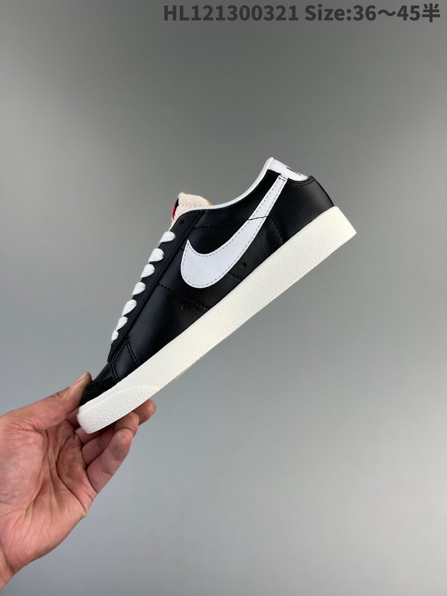 Nike Blazer Low'1977 - Black Unisex Streetwear Limited Edition - The Nike Blazer Low '77 in the black and white colorway offers a sleek, minimalist