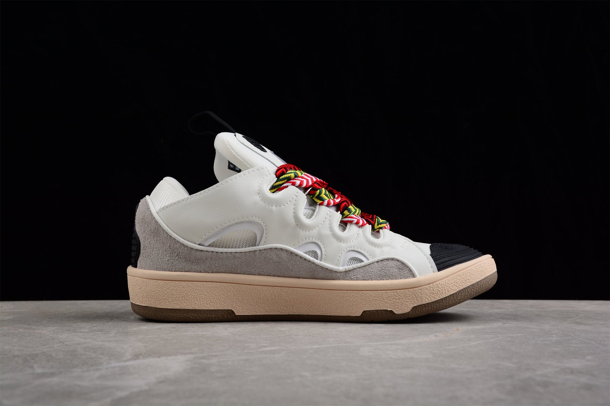 Low Top Sneakers With Multicolor Laces - White Unisex Streetwear Limited Edition - ### White Low Top Sneakers with Multicolor Laces Step into a world of vibrant style