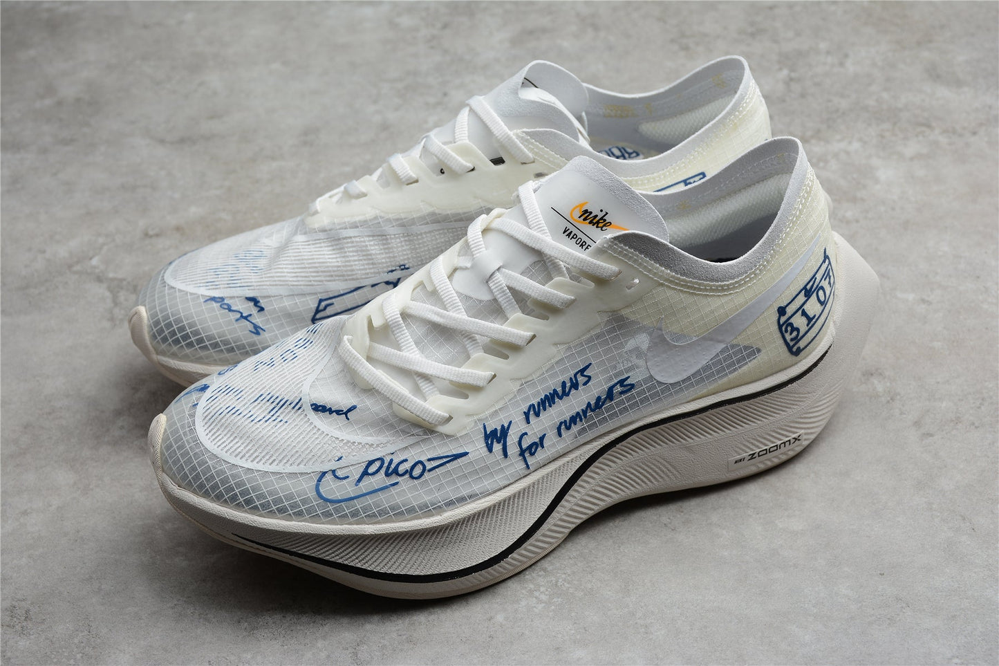 Zoom - Vaporfly Ne - T% 2 And Blue - White Unisex Streetwear Limited Edition