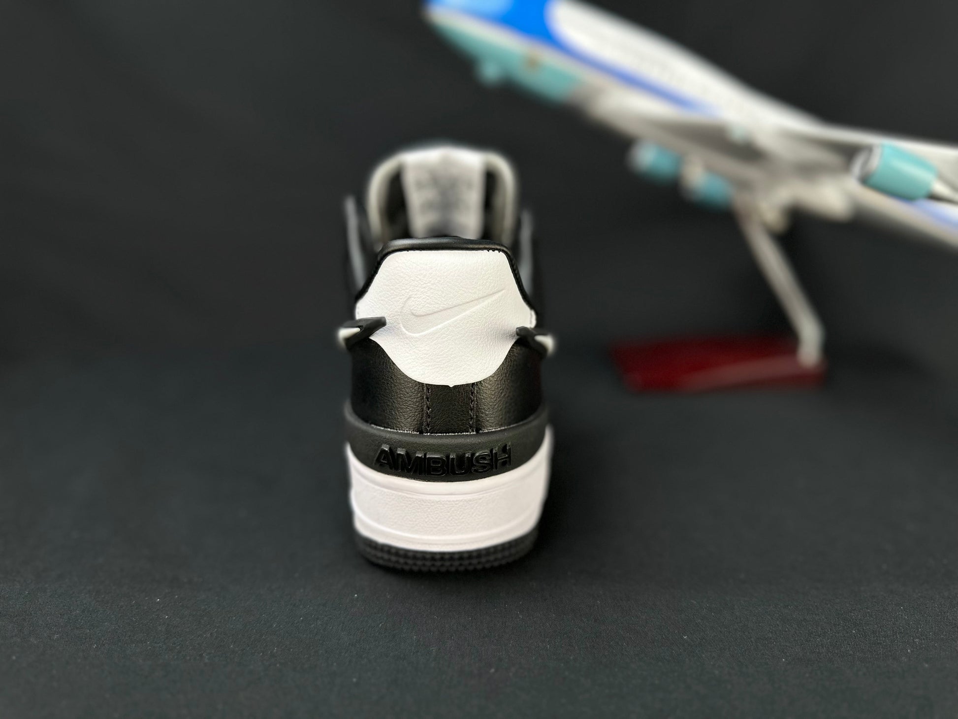 NIKE Air Force 1 'big Swoosh White - Black' Unisex Streetwear Limited Edition - **Nike Air Force 1 'Big Swoosh White/Black'** The Nike Air Force 1 'Big Swoosh White/Black'