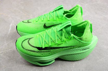 Zoom Alphafly Ne - T% 2 - Green Unisex Streetwear Limited Edition - The Nike Air Zoom Alphafly NEXT% 2 in vibrant green is a premier running shoe