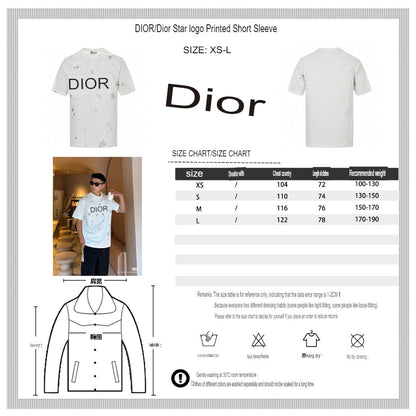 Camiseta blanca con estampado de estrella de Dior