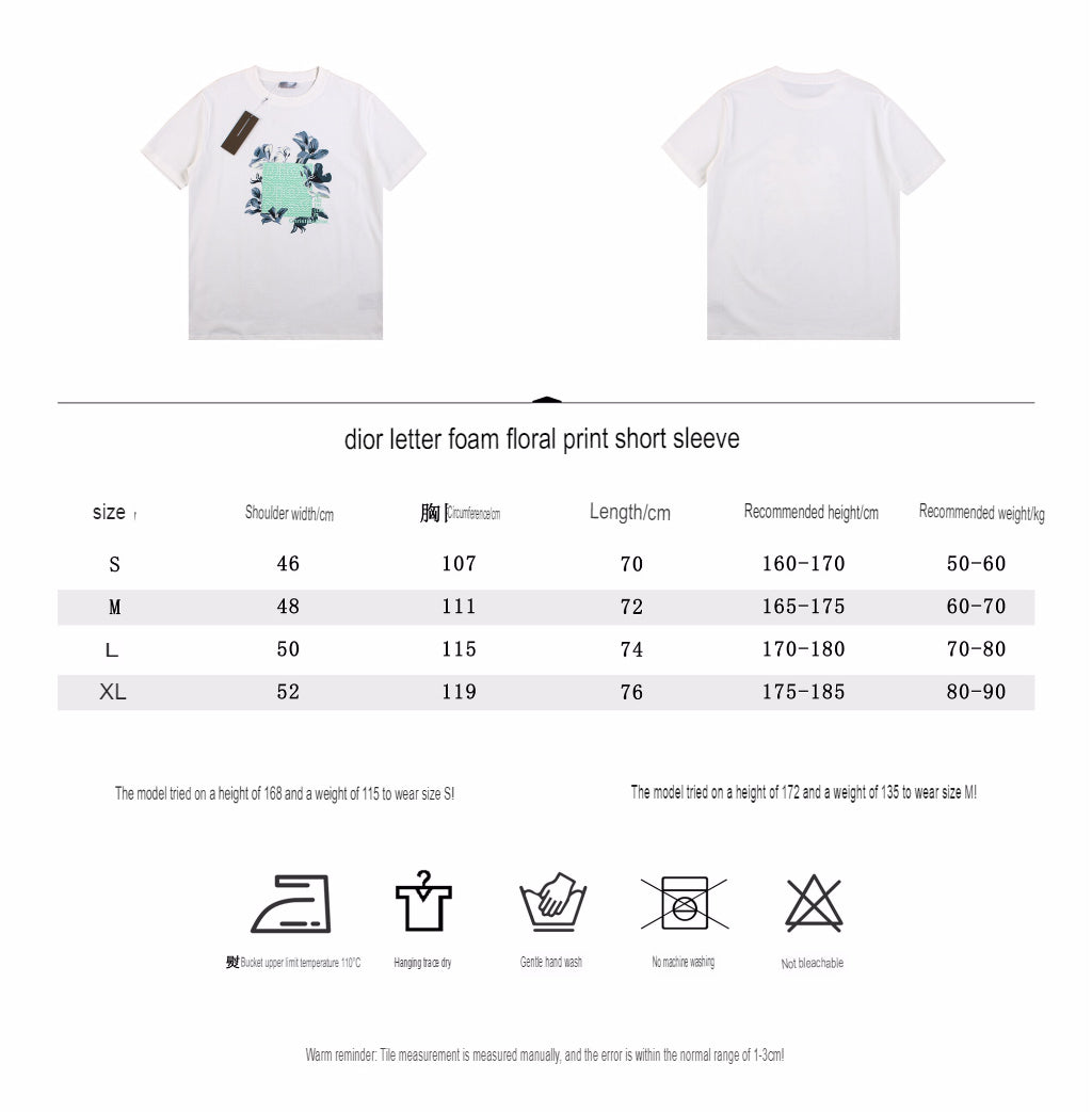 Camiseta Dior con diseño gráfico floral