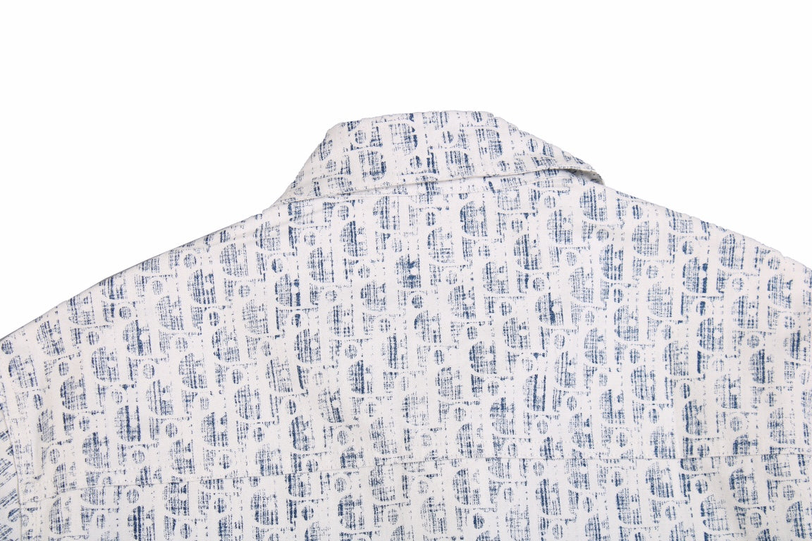 Camisa Dior Monogram (Azul/Blanco)