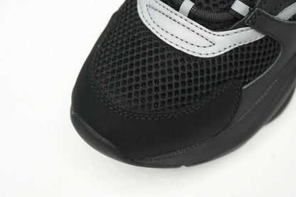DIOR B22 Silver Sneakers - Black Unisex Streetwear Limited Edition