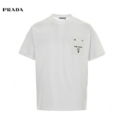Prada T-shirt - Pocket Detail - White Unisex Streetwear Limited Edition