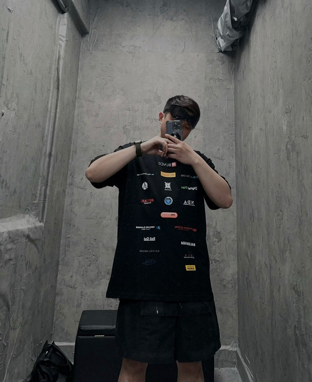 Camiseta con estampado del logo de Balenciaga