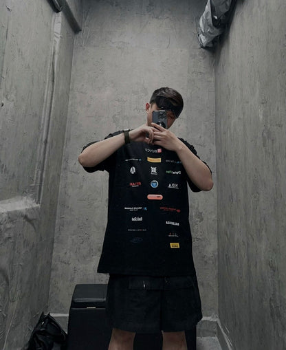 Camiseta con estampado del logo de Balenciaga