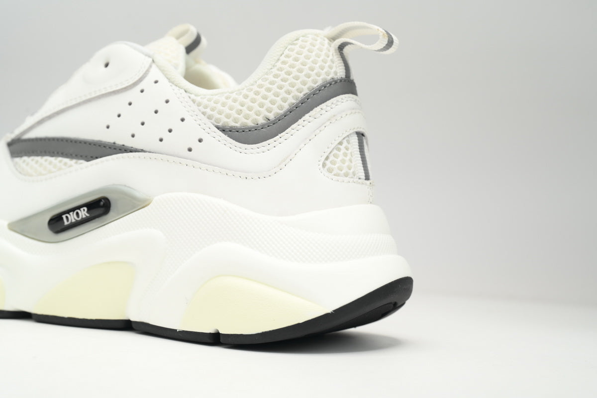 DIOR B22 Silver Sneakers - White Unisex Streetwear Limited Edition