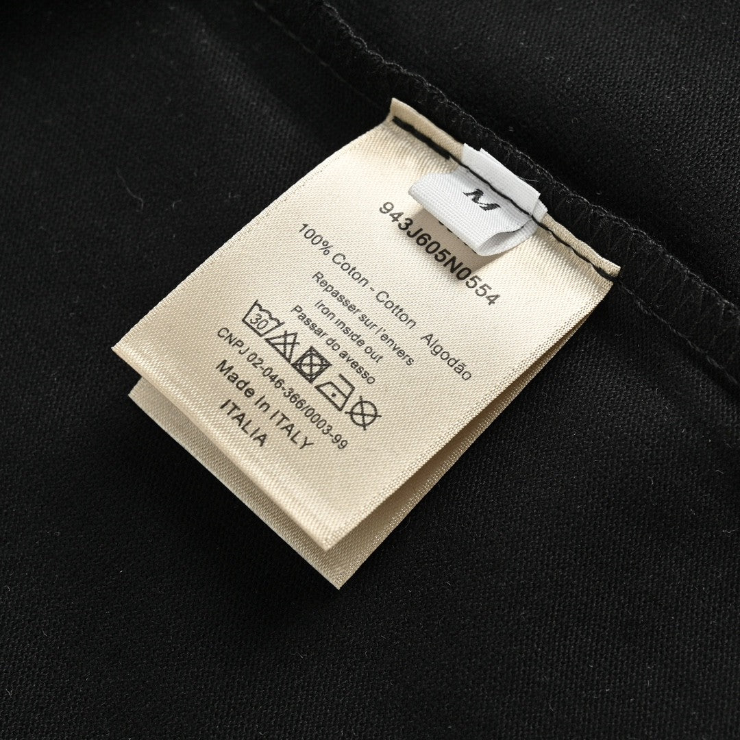 Camiseta Dior con estampado de estrella, negra