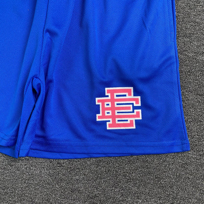 ERIC Emanuel Ee Basic Shorts Electric - Orange - Blue Unisex Streetwear Limited Edition - The ERIC EMANUEL EE BASIC SHORTS ELECTRIC BLUE/ORANGE - REPLICA bring bold streetwear aesthetics and