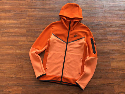 NIKE Tech Fleece Hoodie - Campfire - Orange Unisex Streetwear Limited Edition - The NIKE TECH FLEECE HOODIE CAMPFIRE ORANGE - REPLICA fuses modern sportswear innovation with bold