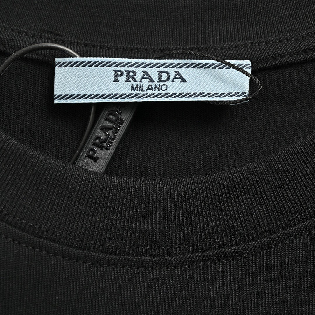 Prada Logo T-Shirt (Black) - outsole - replica sneakers