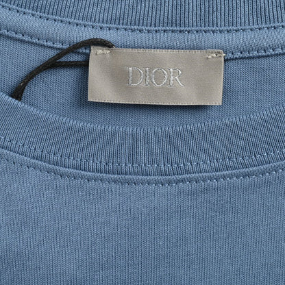 T-shirt Dior avec logo classique (bleu)