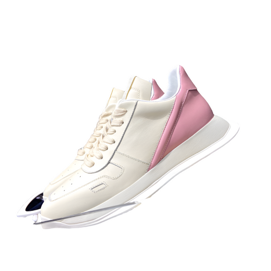 Rick Owens Cream And Low-top Sneakers - Pink Unisex Streetwear Limited Edition - **Rick Owens Cream and Pink Low-Top Sneakers: A Chic Fusion of Elegance and Sporty Style**