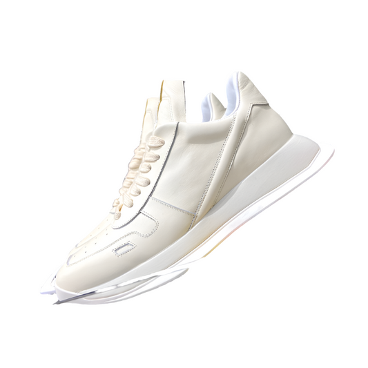 Rick Owens Low-top Sneakers - Cream Unisex Streetwear Limited Edition - **Rick Owens Cream Low-Top Sneakers: Minimalist Elegance with a Modern Twist** Introducing the Rick Owens