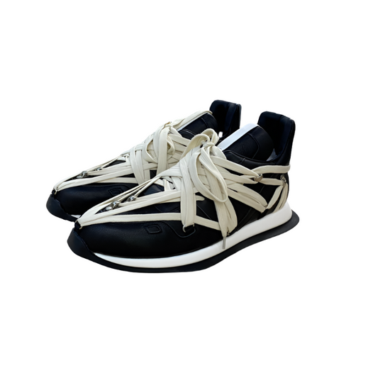 Contemporary Wrap-lace Sneakers - Black Unisex Streetwear Limited Edition - **Contemporary Wrap-Lace Sneakers** Discover the perfect fusion of modern design and unparalleled comfort with these