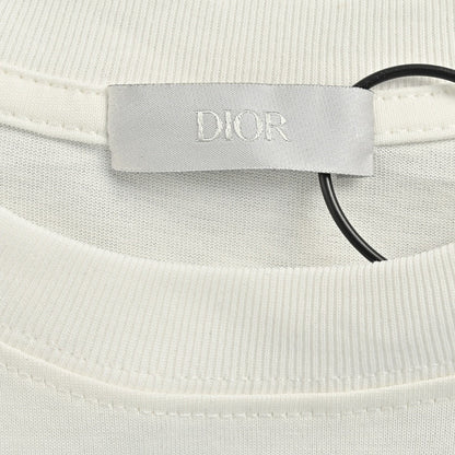 Camiseta con el logo artístico de Dior (blanca)