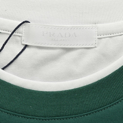 Prada Green Contrast Trim T-Shirt - outsole - replica sneakers