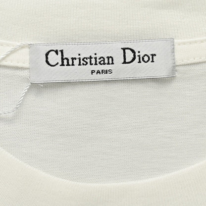 T-shirt blanc Dior à logo gris, taille oversize