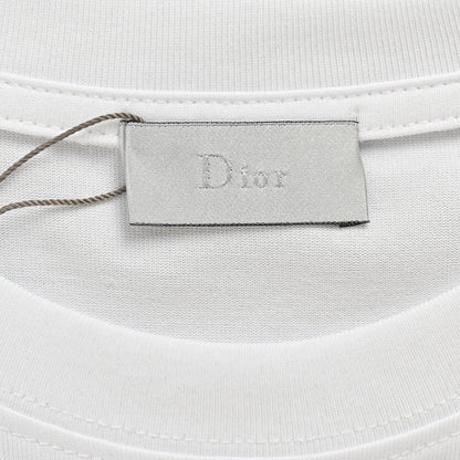 Camiseta blanca con logo multicolor de Dior