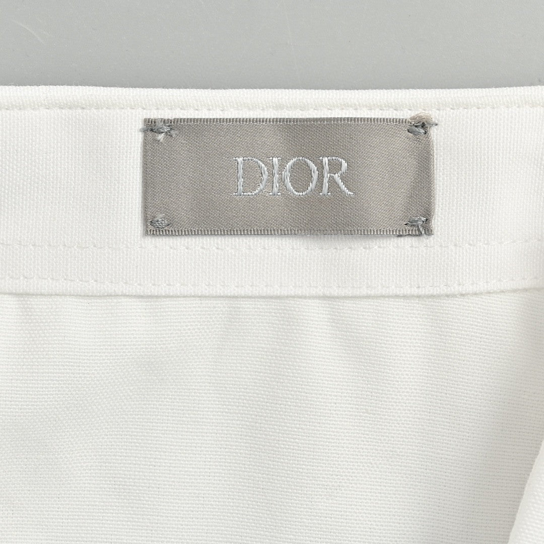 Camisa Dior de manga corta con botones (blanca)