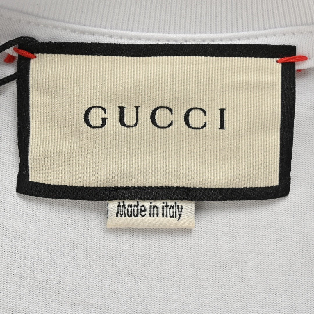Camiseta blanca con rayas azules Gucci GG