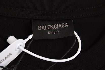 Chemise à manches longues noire avec logo BALENCIAGA